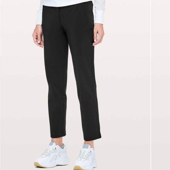 LULULEMON ON THE MOVE BLACK PULL-ON STRETCH TROUSER PANT WOMEN SIZE 6 - Picture 1 of 8